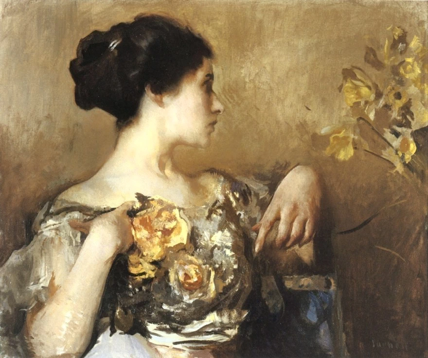 Edmund Tarbell - 102, Signora con un corpetto